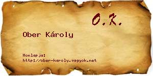 Ober Károly névjegykártya